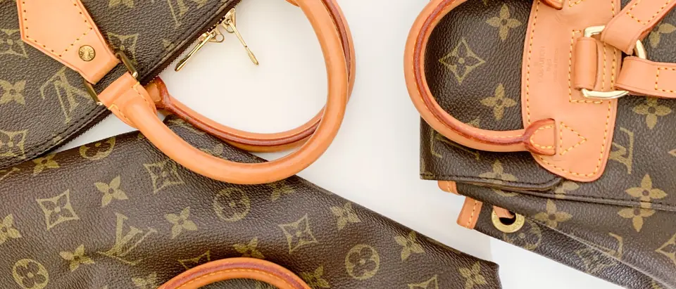 Louis Vuitton Monogram canvas Speedy bags with honey leather handles